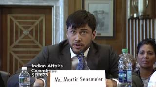 Martin Sensmeier Testifies on Promoting Healthy Lifestyles for Natives