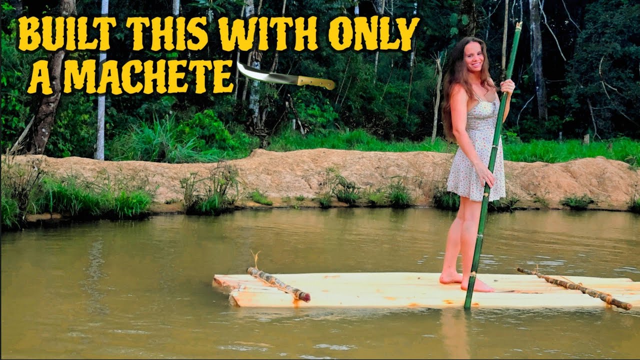 I built a jungle raft in the Amazon with only a machete.