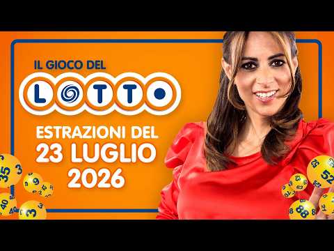 Video Estrazione in diretta del Gioco del Lotto e del Simbolotto di Giovedì 23 luglio 2026