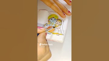 cute 🥰 radha krishna mini drawing #Ghibli #art #trending #viralvideo #drawing #cute #shorts#ytshorts