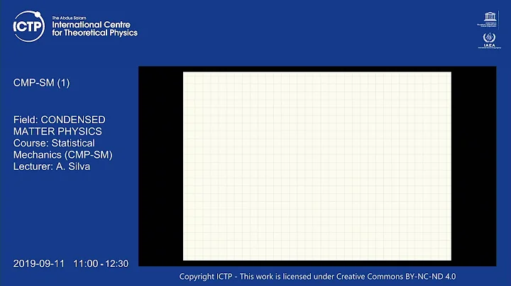 Statistical Mechanics (CMP-SM) Lecture 1