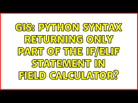 GIS: Python syntax