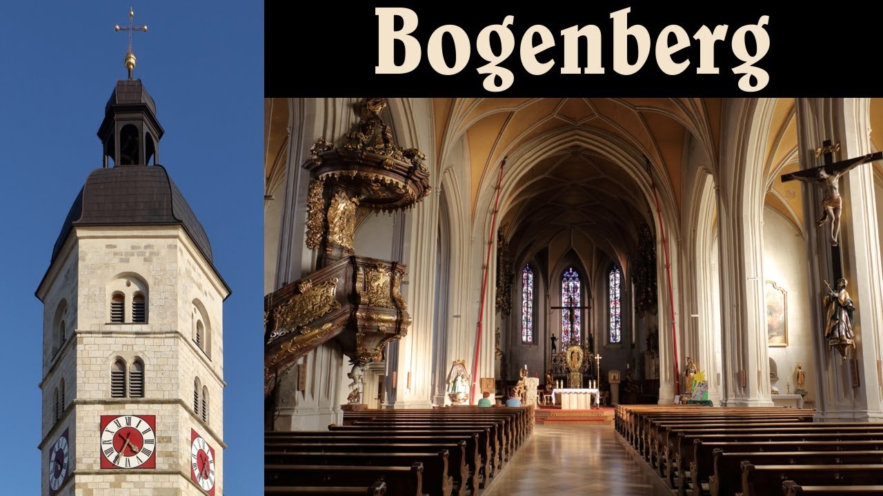 BOGENBERG (SR), Pfarr- und Wallfahrtskirche Mariä Himmelfahrt - Glockenvorstellung (Turmaufnahme)