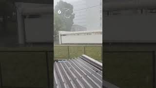 A severe rain ⛈️ and hailstorm has caused chaos in Saitama Prefecture, Japan.