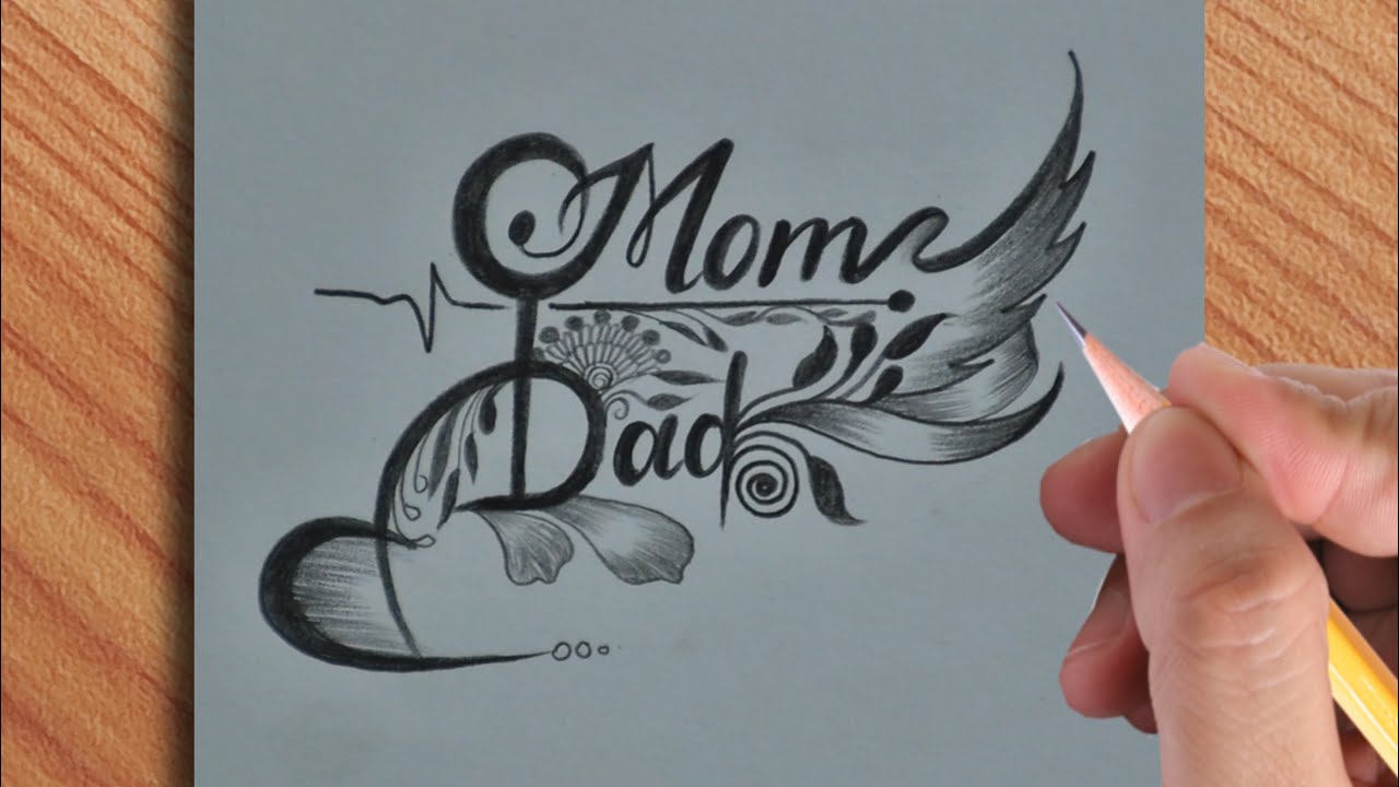 New amazing tattoo design of mom dad || simple tattoo idea || wow ...