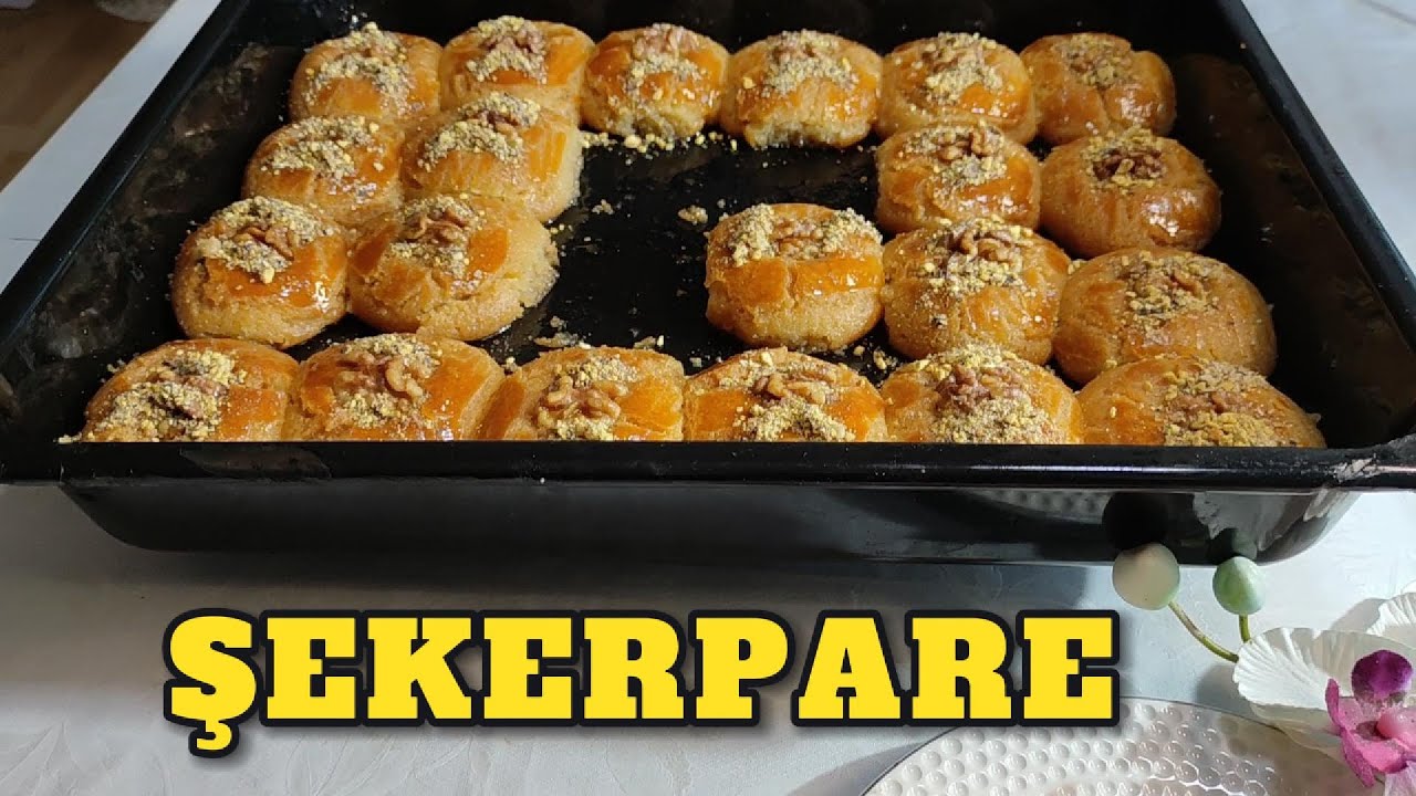 Şekerpare Tarifi 🍪 Evde Tam Kıvamında Klasik Şerbetli Tatlı ✨Tam Ölçülü Şekerpare Tarifi 🧡