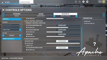 How to setup Apache V3 on Microsoft Flight Simulator 2024 / 2020, Joystick configuration.