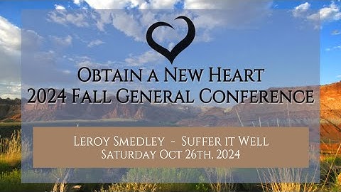 Saturday: Suffer it Well, a talk from Leroy Smedley