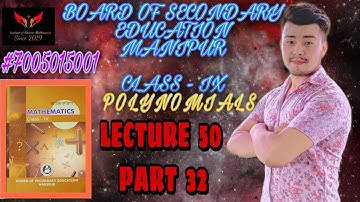 |BOSEM|CLASS IX MATHEMATICS|CHAPTER 2|POLYNOMIALS|MANIPUR BOARD|