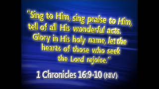 Shout Praises Kids | 1 Chronicles 16:9-10