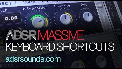 NI Massive Tutorial - Keyboard Shortcuts