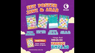 Kombo poster jawi dan arab suitable for 4-8 years old