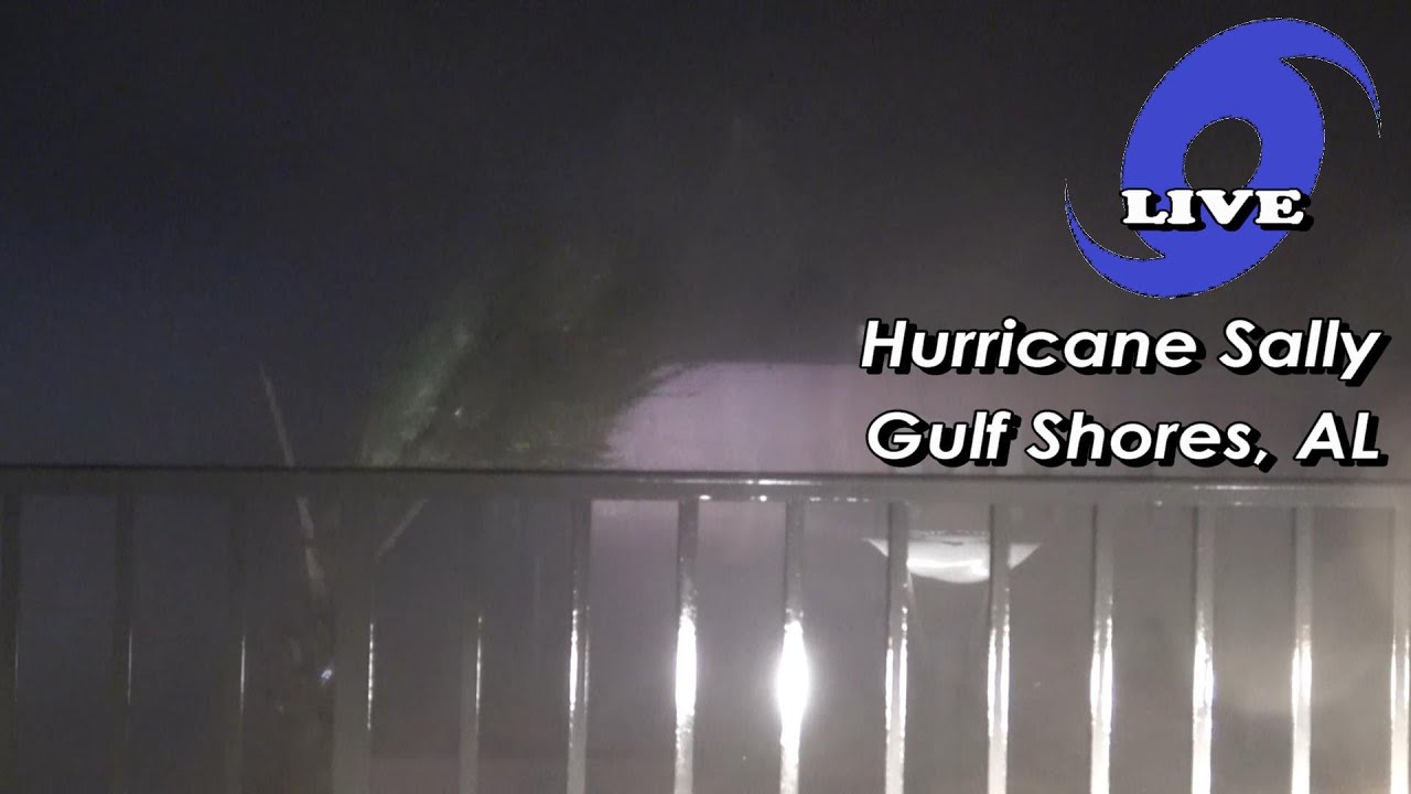 Hurricane SALLY Landfall Gulf Shores, Alabama (LIVE from Jason Cooley)