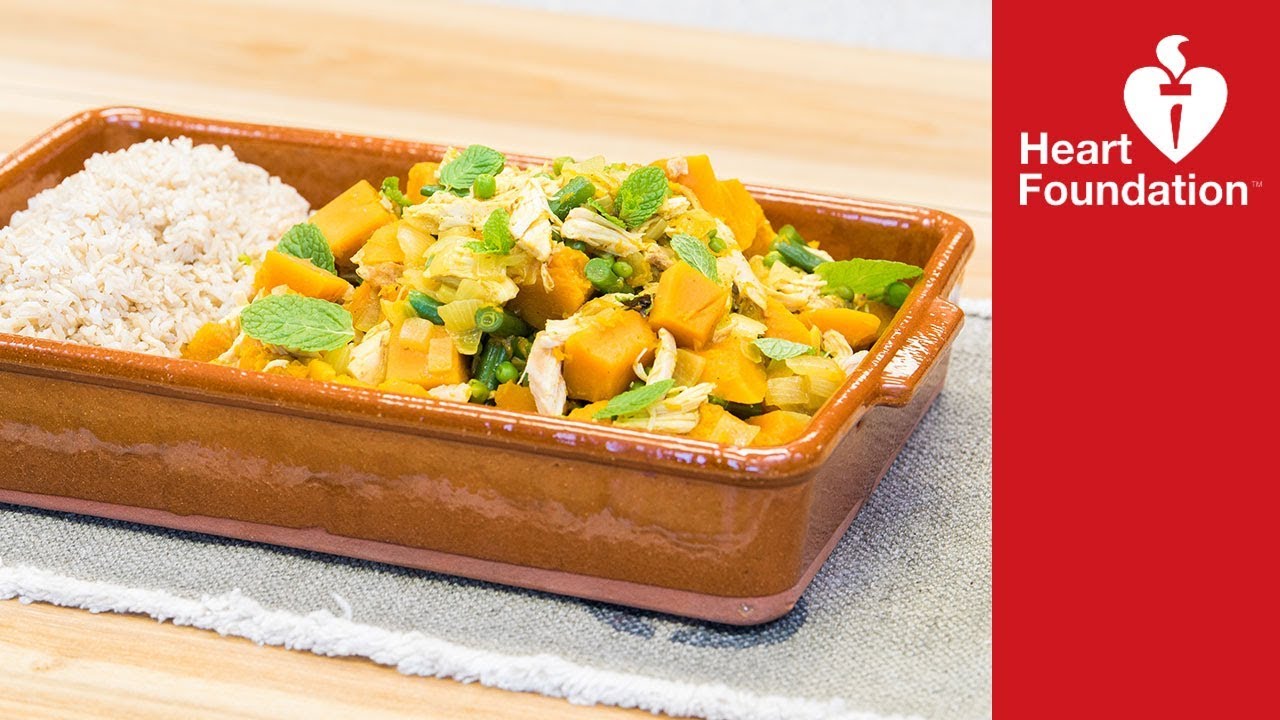 Pumpkin and chicken curry recipe | Heart Foundation NZ - YouTube