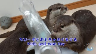 ちびーずとおもちゃのぐるぐる　Kids and new toy
