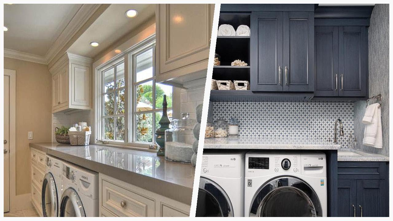75 Laundry Room With Brown Countertops And Gray Countertops Design Ideas You'll Love ⭐️
