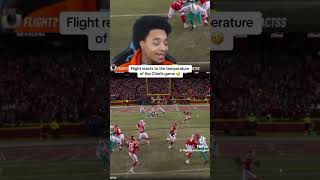 Flight react to the temperature of the chiefs game 😂