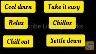 Another word for calm down