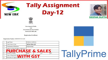 Tally Prime Assignment 12 By Deepak Gupta