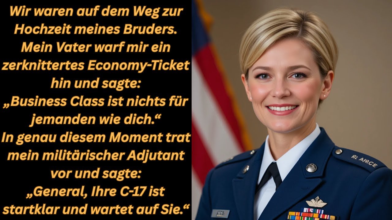 Papa sagte, ich gehörte auf die Bank – doch dann wartete mein C-17, General