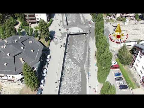 Bardonecchia dopo l'esondazione: Ricognizione con un drone sull'area colpita