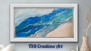 BEAUTIFUL OCEAN POUR WITH THIN PAINTS