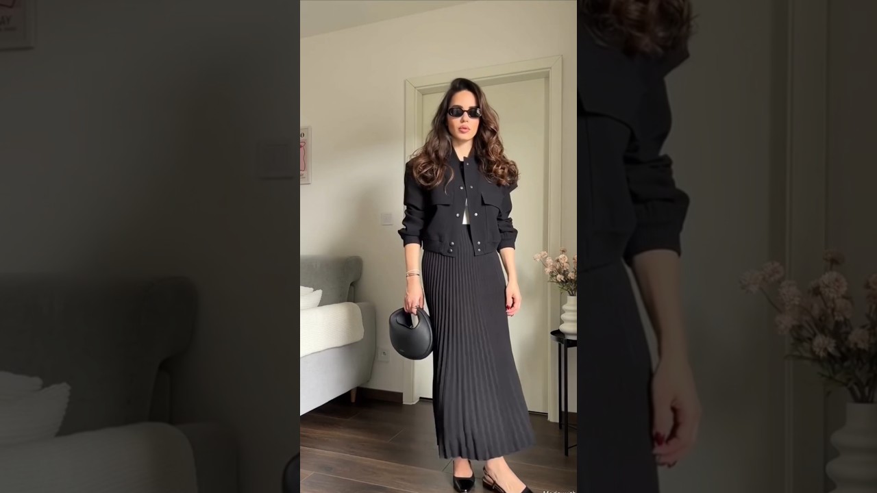 2024 Autumn fall street fashion- elegant pleated midi dress