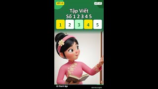 Tập Viết Số 1 2 3 4 5 ✍️ | Luyện Viết 🌸 | Cô Thanh Nga — ABC Kids English