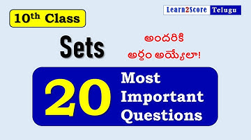 Sets Important Questions 10th Class Maths Andhra Telangana