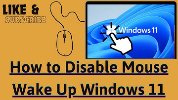 How to Disable Mouse Wake Up Windows 11