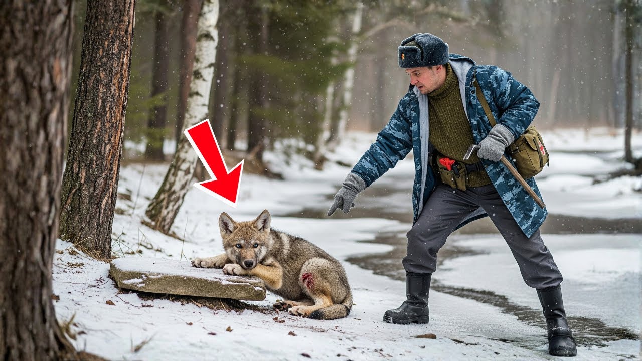 В метель ветеран-егерь поднял умирающего волчонка — Спустя два года стая вернулась, и дальше произ..