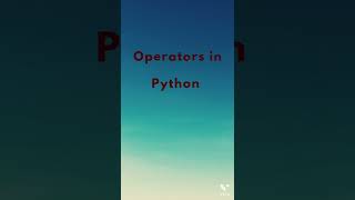 Python Operators in Telugu