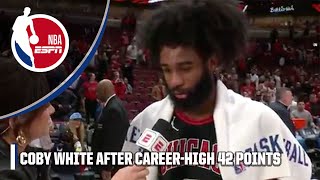 Coby White reacts to a CAREERHIGH NIGHT in the playin  'I'M SO GRATEFUL!' | NBA on ESPN