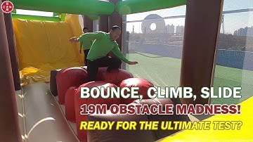 Dive into our 19m Jungle-Themed Inflatable Obstacle Course! 🌴🐾 T7-1255