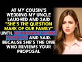 At My Cousin's Wedding, My Uncle Pointed At Me And Said, "She's The Question Mark Of This Family....