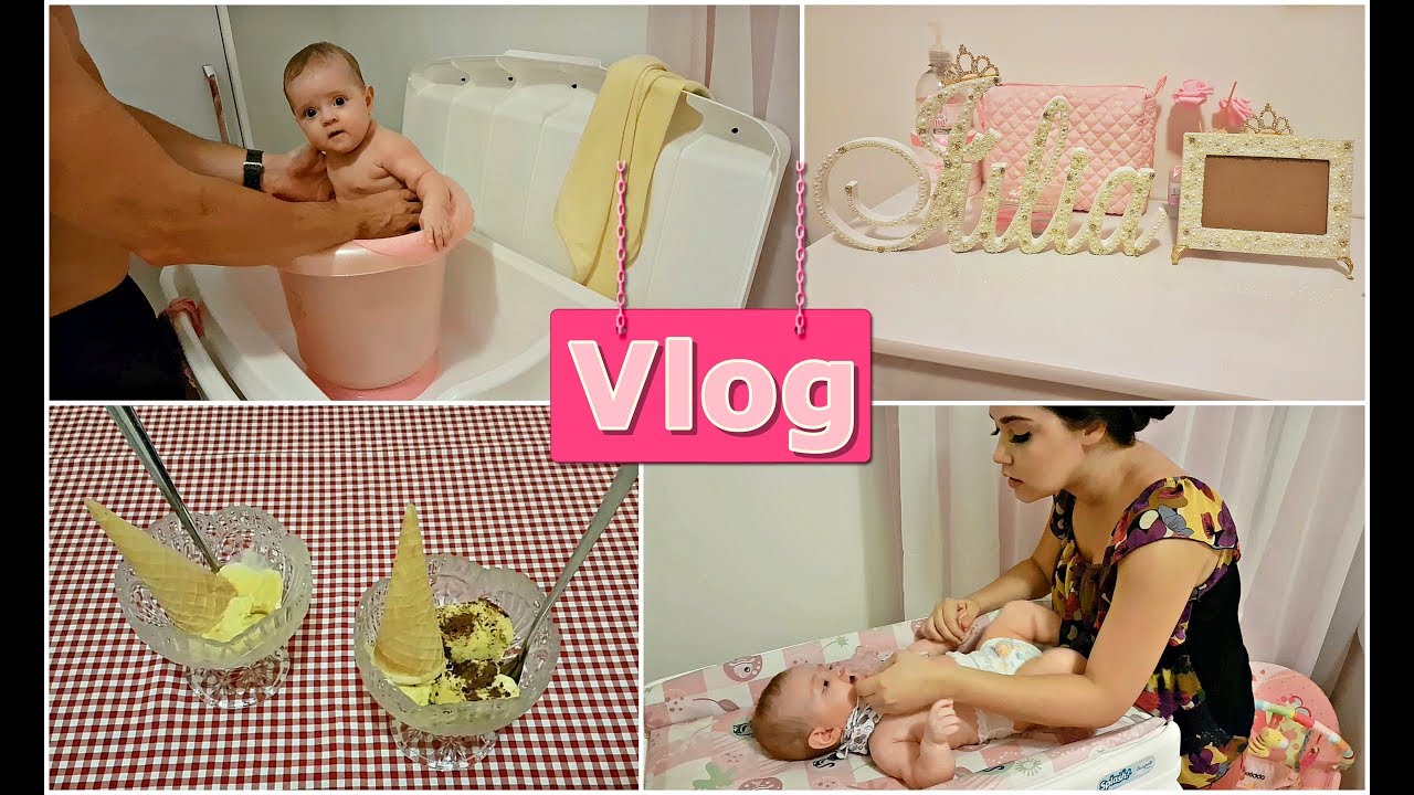 VLOG: Júlia no ofurô, presente especial, sorvetinho...