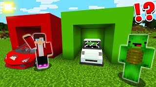 JJ vs Mikey Cars Crafting Challenge in Minecraft - Maizen Mizen Mazien Parody