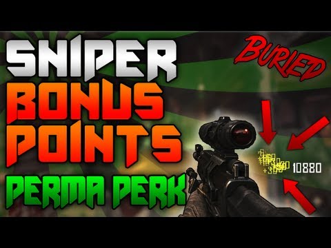Buried Zombies | Sniper "Bonus Points" NEW Perma Perk Upgrade! (CoD BO2 Zombies Tutorial)