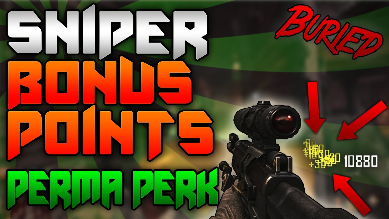 Buried Zombies Sniper "Bonus Points" NEW Perma Perk Upgrade! (CoD BO2