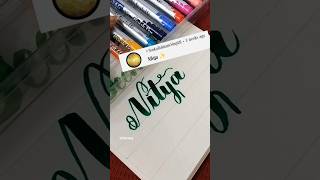 Calligraphy/ brush pen calligraphy/ name request/ alphabet lettering/ daily art @artbyvincy