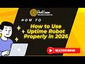 How to Use Uptime Robot Properly in 2026