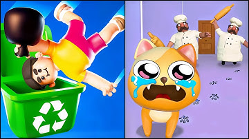 Lazy Jump VS Kitten Scape Hide - All Levels SpeedRun Gameplay ep 1