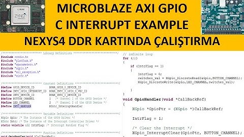 VHDL ile FPGA PROGRAMLAMA - Ders43: MICROBLAZE AXI GPIO 
