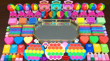 RAINBOW Slime!! Mixing Random Things into Glossy!!! Satisfying Video #9