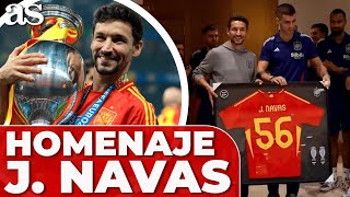 HOMENAJE a JESÚS NAVAS por su carrera en la SELECCIÓN ESPAÑOLA