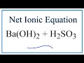 Barium Reactions and Ionic Equations