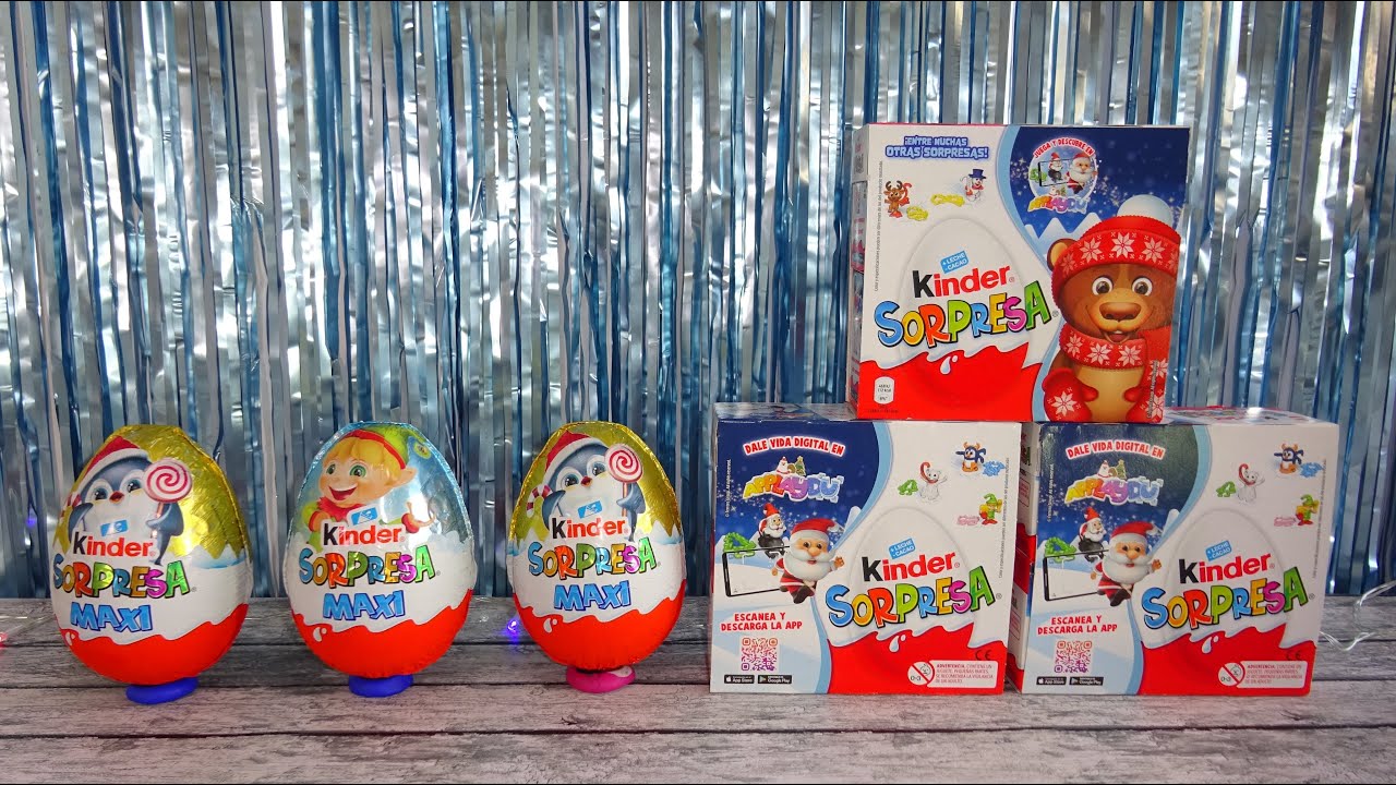 ABRIENDO Huevos Kinder Sorpresa de Navidad - YouTube