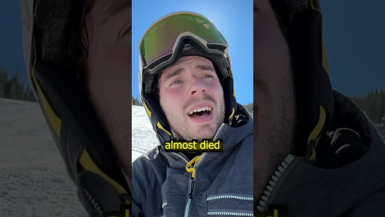 I almost died trying to this while snowboarding challenge scary 