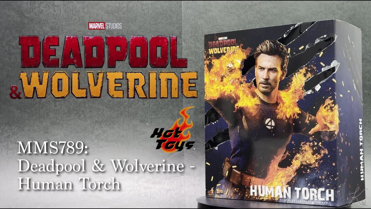 Hot Toys MMS789 Human Torch (Deadpool & Wolverine) Unboxing Quick 