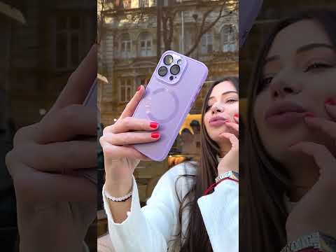 Чохол на iPhone 12 рожевий матовий із захистом на камеру та МагСейф MagSafe на телефон Айфон 12, видео 1